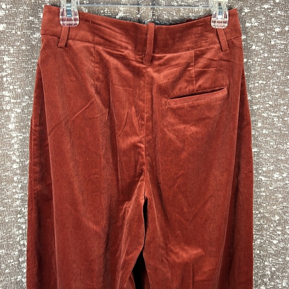 Banana Republic Red Pleated Slash Pocket Wide-Leg Pants Petite Size 4 - Picture 7 of 12